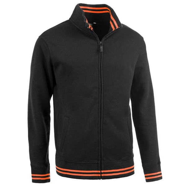 Felpa uomo full zip da lavoro Eagle Black Line