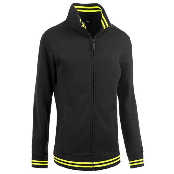 Felpa donna full zip da lavoro Butterfly Black Line