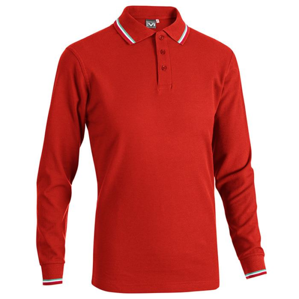 Polo tricolore da lavoro manica lunga Becker Sport - immagine 3