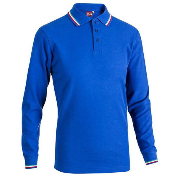 Polo tricolore da lavoro manica lunga Becker Sport