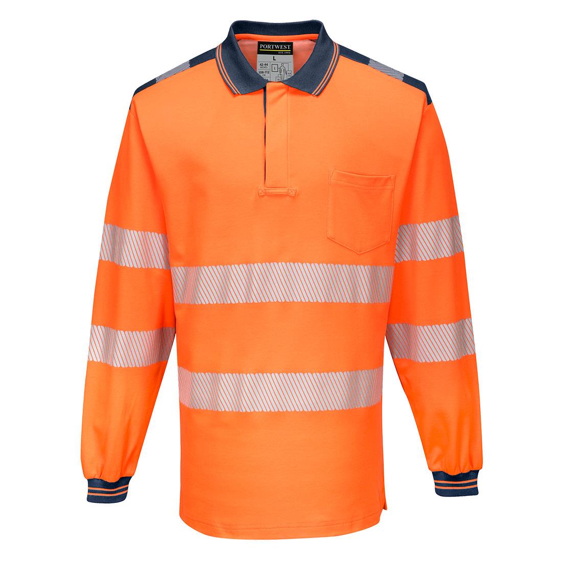 PW3 Polo manica lunga Hi-Vis T184