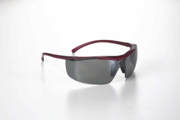 5X5 Rosso satinato lente Fumo