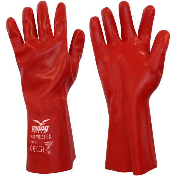 Guanto in PVC cm.35 cotone interlock spalmato Fluid PVC 35