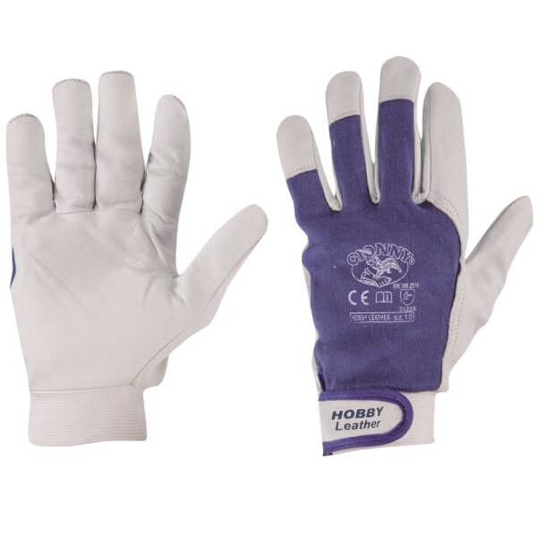 Guanto con palmo in fiore di colore bianco HOBBYLEATHER