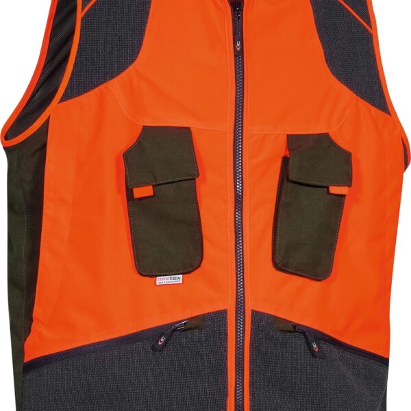 Gilet da lavoro Wulfen - Fango / nero / arancione, 4XL